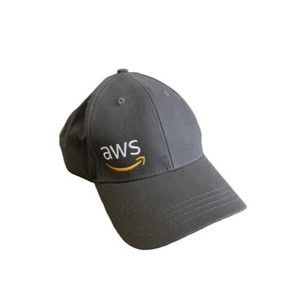 Amazon Web Services AWS Hat Cap Hook And Strap Gray EUC GRAY ADJUSTABLE